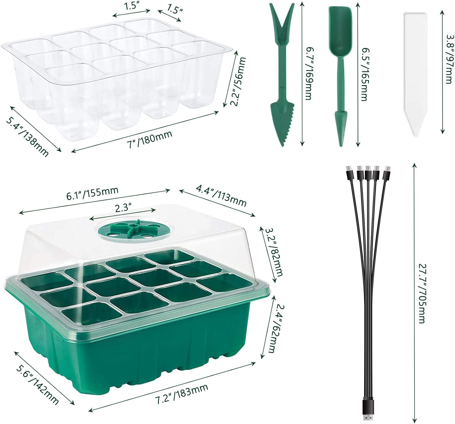 Greenhouse Plant Cultivation Box Plastic Seedling Tray