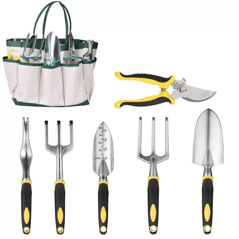 8 Pcs Stainless Steel Heavy Duty Multi Garden Tool Set